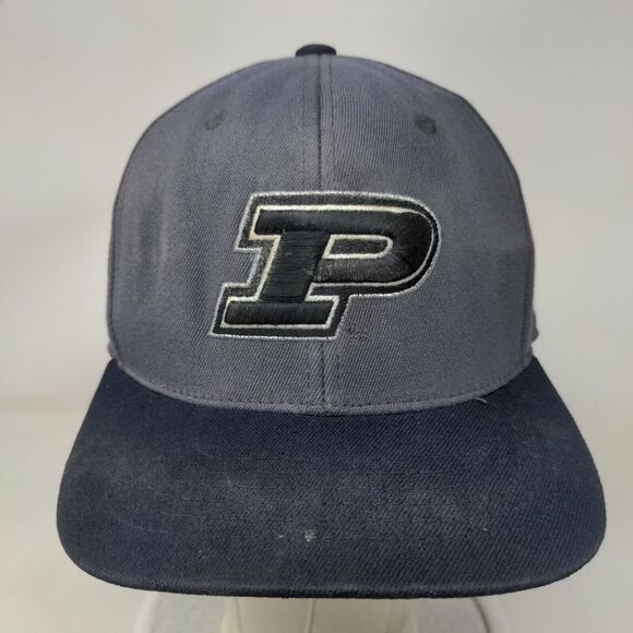 Purdue Boilermakers Fitted Hat Gray OSFA Embroidered Logo Top of the World NCAA - Picture 2 of 9